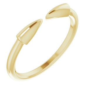 14K Yellow Stackable Spike Ring