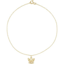 Load image into Gallery viewer, 14K Yellow Butterfly 9&quot; Anklet
