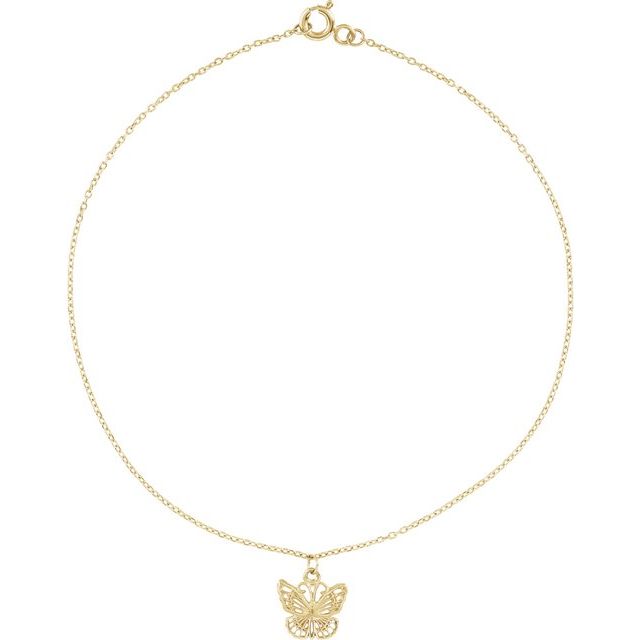 14K Yellow Butterfly 9