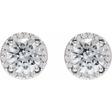 Load image into Gallery viewer, Diamond Halo-Style Earrings
