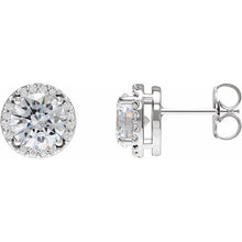 Load image into Gallery viewer, Diamond Halo-Style Earrings
