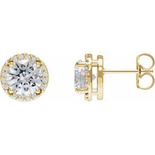 Load image into Gallery viewer, Diamond Halo-Style Earrings
