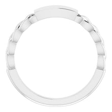 Load image into Gallery viewer, 14K White Engravable Chain Link Ring
