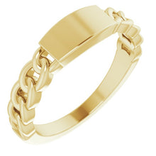Load image into Gallery viewer, 14K Yellow Engravable Chain Link Ring

