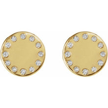 Load image into Gallery viewer, Diamond Full Moon Phase Earring
