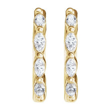 Load image into Gallery viewer, 14K Yellow 1/6 CTW Natural Diamond 12 mm Hoop Earrings
