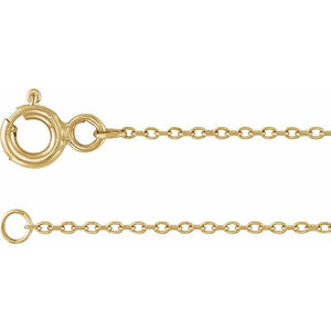 14K Yellow Heart 9" Anklet