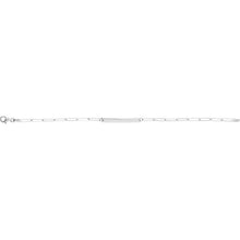 Load image into Gallery viewer, 14K White Engravable Bar 7&quot; Bracelet
