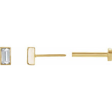 Load image into Gallery viewer, 14K Yellow .05 CT Natural Diamond Press Fit Back Stud Earring
