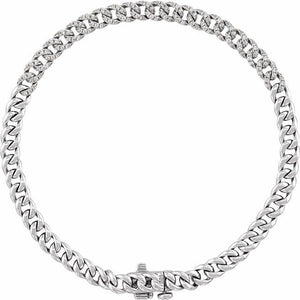 14K White 1/2 CTW Natural Diamond Link 7 1/4" Bracelet