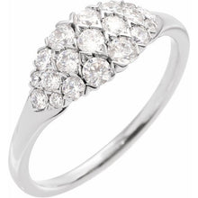 Load image into Gallery viewer, 14K White 1/2 CTW Natural Diamond Cluster Ring
