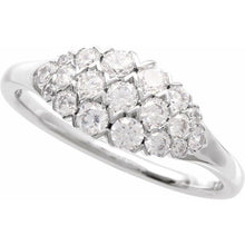 Load image into Gallery viewer, 14K White 1/2 CTW Natural Diamond Cluster Ring
