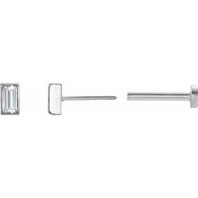 Load image into Gallery viewer, 14K White .05 CT Natural Diamond Press Fit Back Stud Earring
