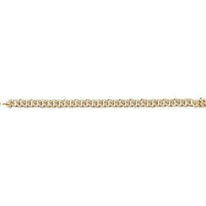 14K Yellow 1 1/2 CTW Natural Diamond Link 7" Bracelet