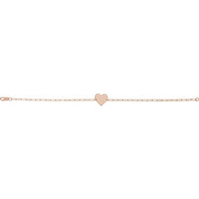 Load image into Gallery viewer, 14K Rose Engravable Heart 7&quot; Bracelet
