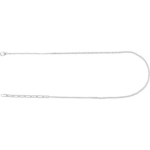 14K White 3 1/5 CTW Natural Diamond Adjustable 16-18" Necklace