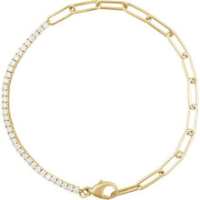 Load image into Gallery viewer, 14K Yellow 1 CTW Natural Diamond Line 7&quot; Bracelet
