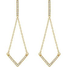 Load image into Gallery viewer, Diamond V Earrings
