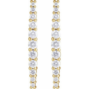 14K Yellow 3/8 CTW Natural Diamond Earrings