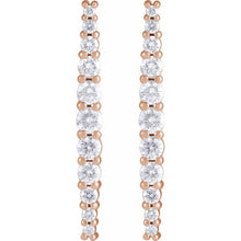 Load image into Gallery viewer, 14K Rose 3/8 CTW Natural Diamond Earrings
