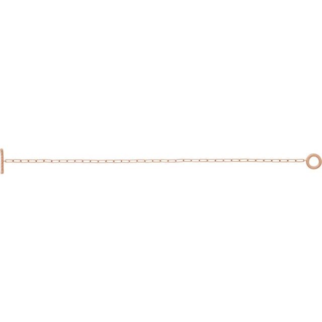 14K Rose 1/10 CTW Natural Diamond Toggle 7" Bracelet