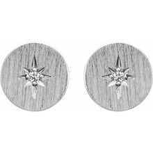 Load image into Gallery viewer, 14K Rose .02 CTW Natural Diamond Starburst Earrings
