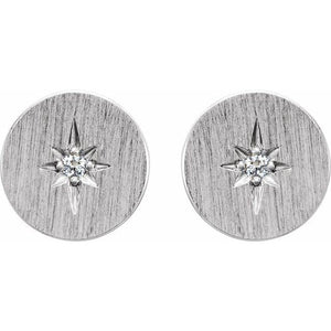 14K Rose .02 CTW Natural Diamond Starburst Earrings