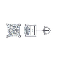 Load image into Gallery viewer, 14K White 1/2 CTW Natural Diamond Threaded Post Stud Earring
