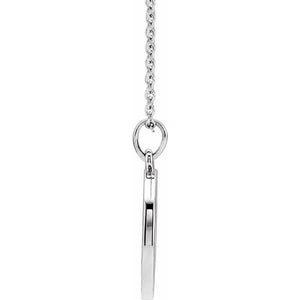 14K White 1/5 CTW Diamond Engravable 16-18" Necklace