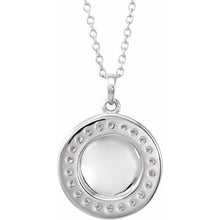 Load image into Gallery viewer, 14K White 1/5 CTW Diamond Engravable 16-18&quot; Necklace
