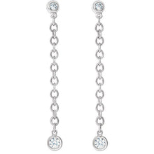 Load image into Gallery viewer, Diamond Hinged Hoop Chain Earrings
