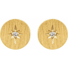 Load image into Gallery viewer, 14K Rose .02 CTW Natural Diamond Starburst Earrings
