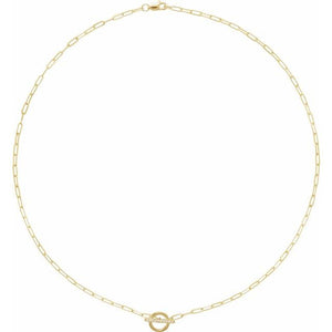 14K Yellow .04 CTW Diamond 16" Toggle Styled Necklace