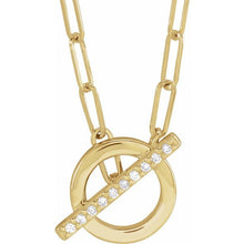 Load image into Gallery viewer, 14K Yellow .04 CTW Diamond 16&quot; Toggle Styled Necklace
