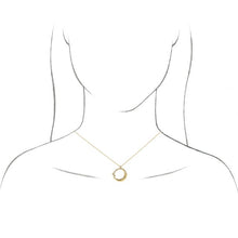 Load image into Gallery viewer, 14K Yellow 1/4 CTW Natural Diamond Crescent Moon 16-18&quot; Necklace
