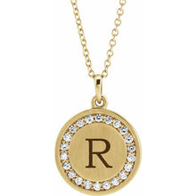 Load image into Gallery viewer, 14K Yellow 1/5 CTW Diamond Engravable 16-18&quot; Necklace
