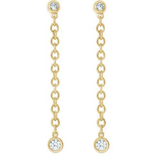 Load image into Gallery viewer, Diamond Hinged Hoop Chain Earrings
