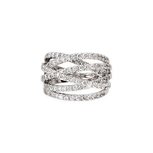 14K White 1 1/2 CTW Natural Diamond Ring