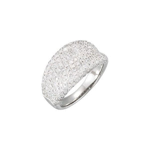 14K White 1 1/5 CTW Natural Diamond Pavé Ring