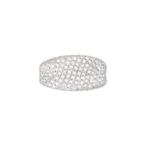 14K White 1 1/5 CTW Natural Diamond Pavé Ring