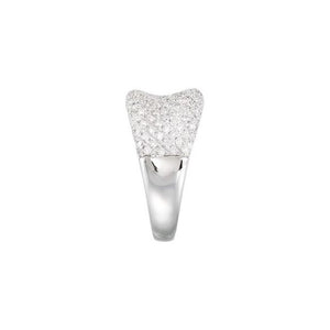 14K White 1 1/5 CTW Natural Diamond Pavé Ring