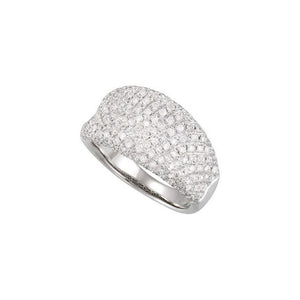 14K White 1 1/5 CTW Natural Diamond Pavé Ring