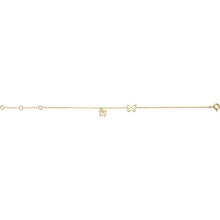 Load image into Gallery viewer, 14K Yellow Butterfly Adjustable 5-7&quot; Bracelet

