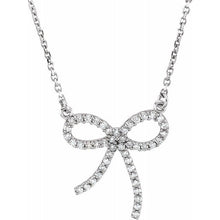 Load image into Gallery viewer, Diamond Bow Necklace
