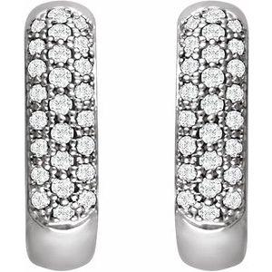 Diamond Pave Hoop Earrings