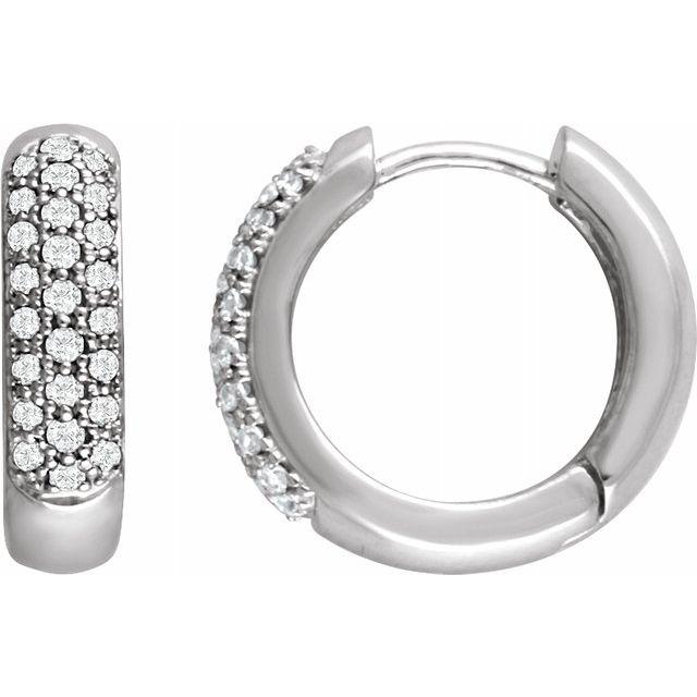 Diamond Pave Hoop Earrings