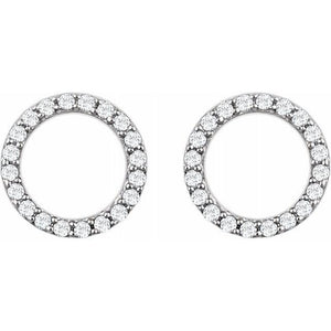 Diamond Circle Earrings