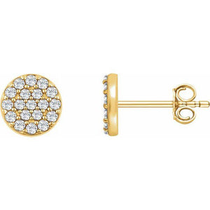 diamond cluster studs