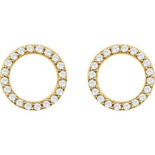 Load image into Gallery viewer, Diamond Circle Earrings
