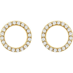 Diamond Circle Earrings